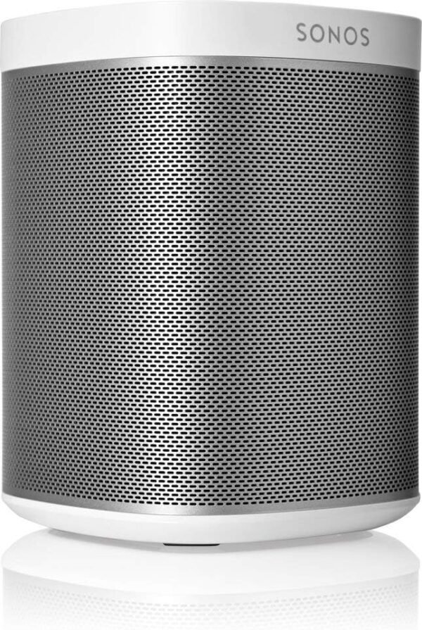Sonos Play:1 Smart Speaker, weiß – Kompakter & kraftvoller WLAN Lautsprecher für unbegrenztes Musikstreaming – Feuchtigkeitsbeständiger Multiroom Lautsprecher