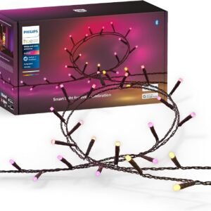 Philips Hue Festavia Lichterkette, White & Color Ambiance, dimmbar, 250 Mini LEDs, 20 m Länge, wasserdicht, kompatibel mit Amazon Alexa (Echo & Echo Dot)