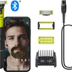 PHILIPS OneBlade 360 Face & Body mit App-Anbindung - elektrischer Rasierer, Trimmer & Bodygroomer, 2x 360 Klingen, verstellbarer Trimmaufsatz, 2x Körperaufsätze, für Gesicht & Körper (QP4631/30)
